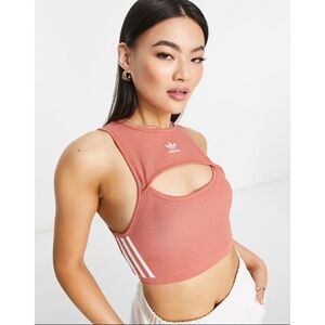Adidas Originals Adicolor Three Strips Tank Top with Cutout Detail